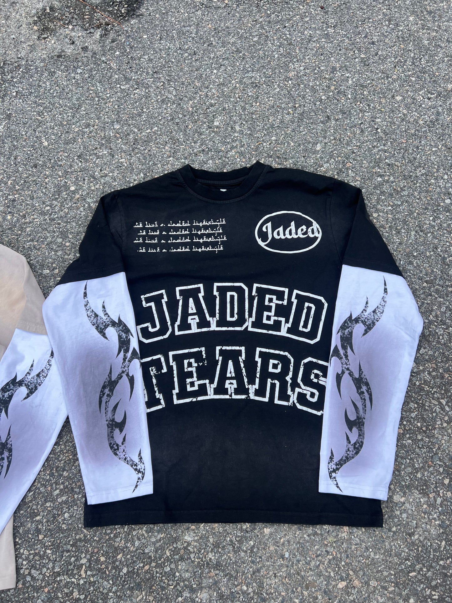 Black Double Layered “Jaded Tears” Tee