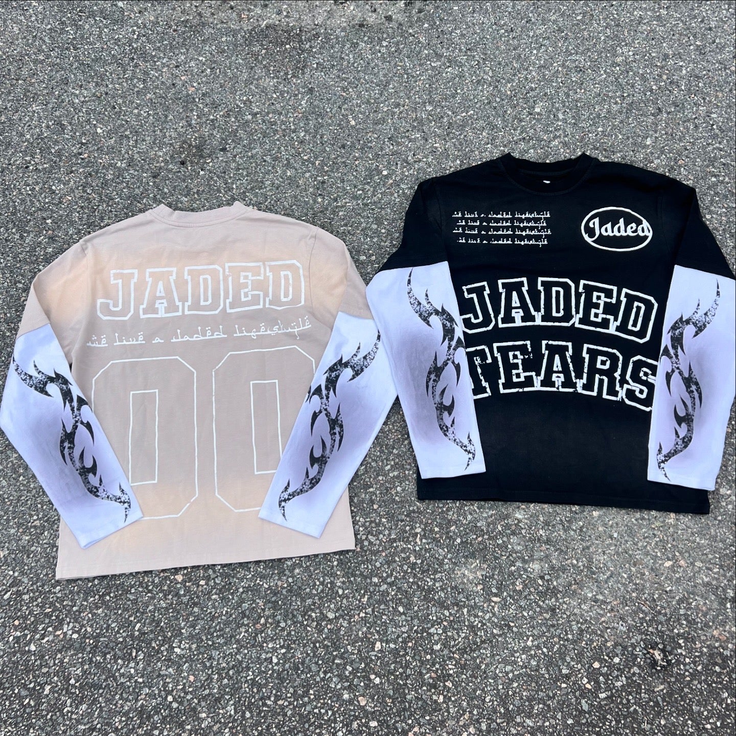 Grey Double Layered “ Jaded Tears” Tee