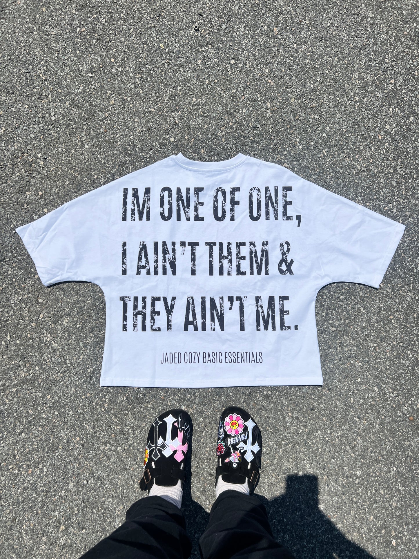 One of One Oversized Cropped Tee Shirt